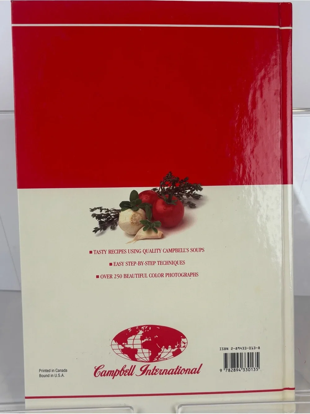Vintage 1992 hardcover edition of Campbell's Simply Delicious Recipes.